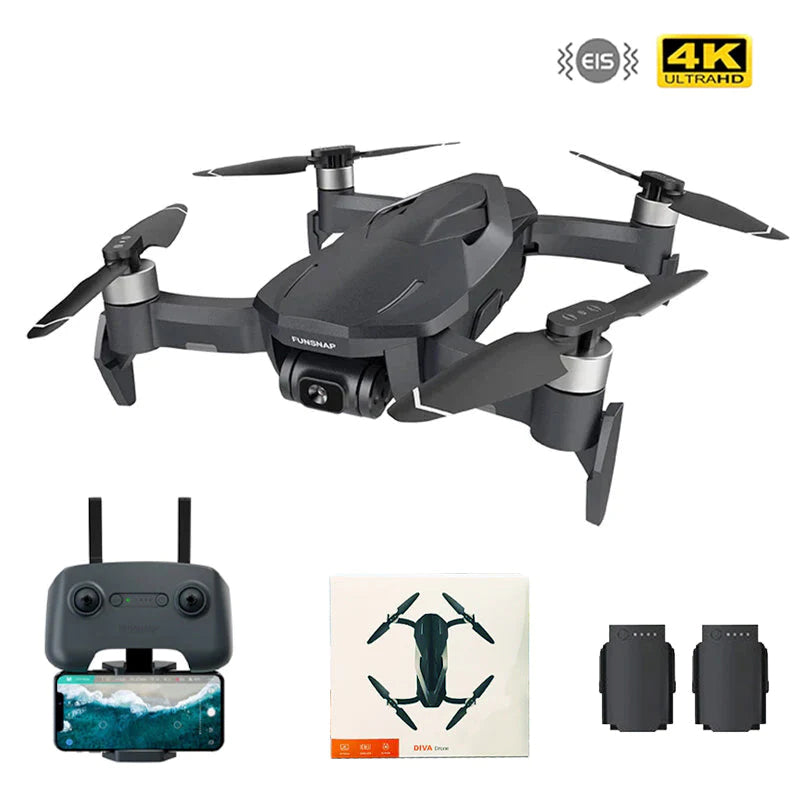 FUNSNAP DIVA 2 Drone 4K 3-Axis EIS Gimbal GPS 5G WIFI 2KM FPV Professional Aerial Photography Quadcopter