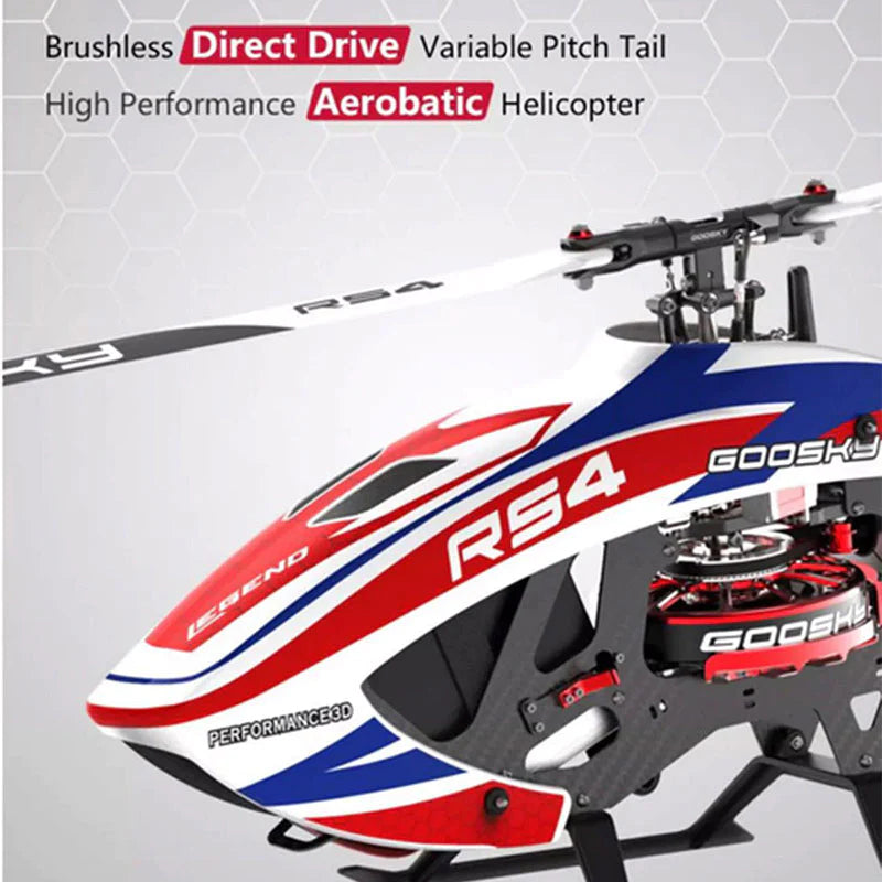 GooSky RS4 Venom Kit Version 6CH 3D Direct Drive Brushless Motor 400 Class Flybarless RC Helicopter