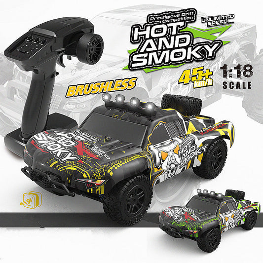 Graffiti Version RC Car Brushless Motor 4WD High Speed Off-Road Truck 1/18 Drift Car With LED light