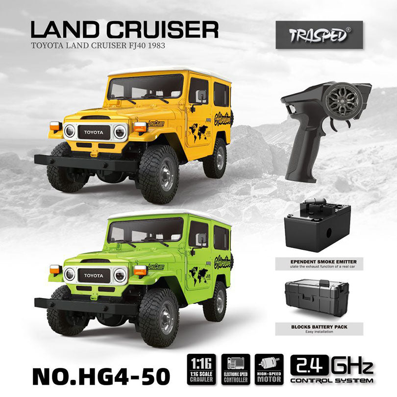 HG HG4-50 TRASPED 1/16 2.4G 4WD RC Car Rock Crawler LED Light Off-Road Climbing Truck RTR Full Proportional Models Toys