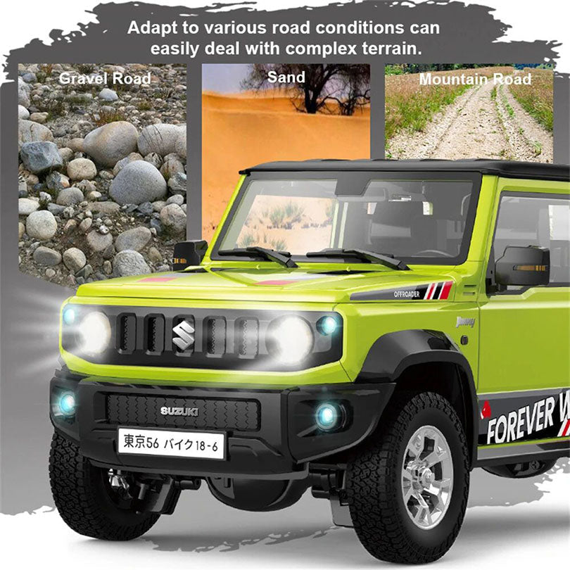 HG HG4-53 TRASPED 1/16 2.4G 4WD RC Car for SUZUKI JIMNY Rock Crawler LED Light Simulated Sound Off-Road Climbing Truck RTR Model