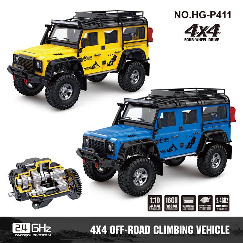 HG P411 4x4 RC Car 110 Off-road Climbing Vehicle With Winch Light Sound Effect Smoke