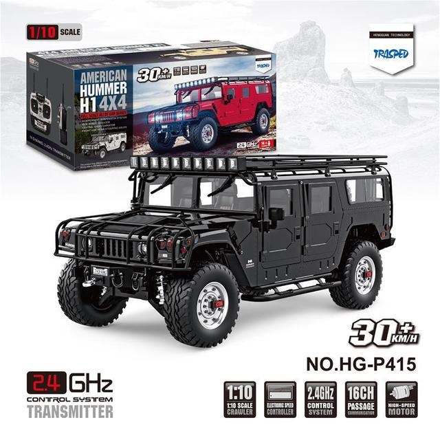 HG P415 1/10 RC Car 4x4 16CH Hummer 2.4G Alloy Version Model Truck Toys Gifts