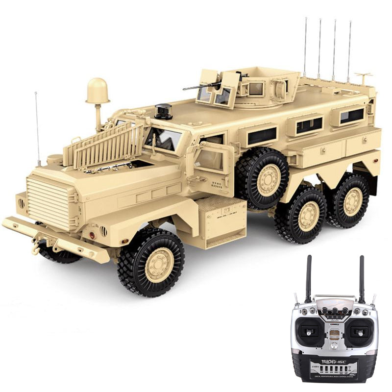 HG P602 RC Car U.S MILITARY COUGAR 6X6 MRAP 1/12 2.4G 16CH Upgraded Light Sound Function