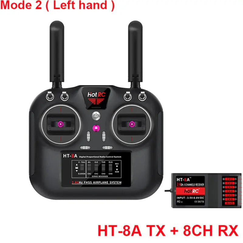 HOTRC HT 8A 2.4G 8CH RC Transmitter FHSS 8CH Receiver With Box For F