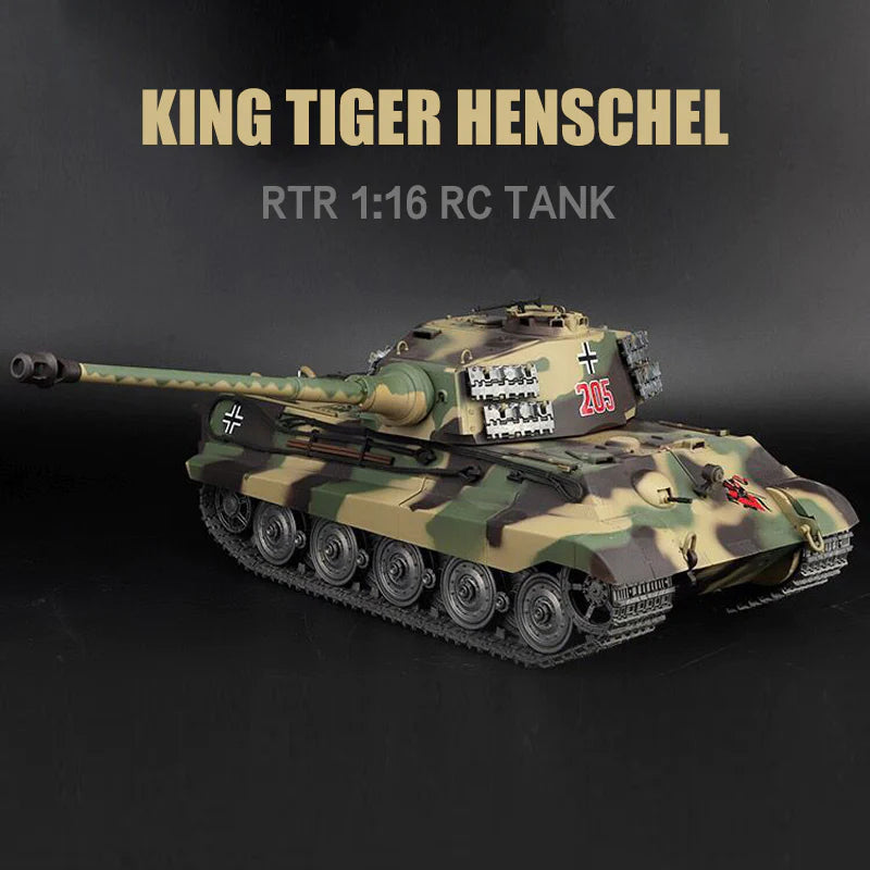 RC Tank Heng Long 3888A 1/16 German King Tiger 320° Spin Turret Upgrade Metal RC tank Toys