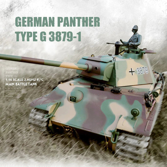 RC Tank Heng Long 3879-1 2.4G 1/16 German Panther Type G Metal Upgraded Toys