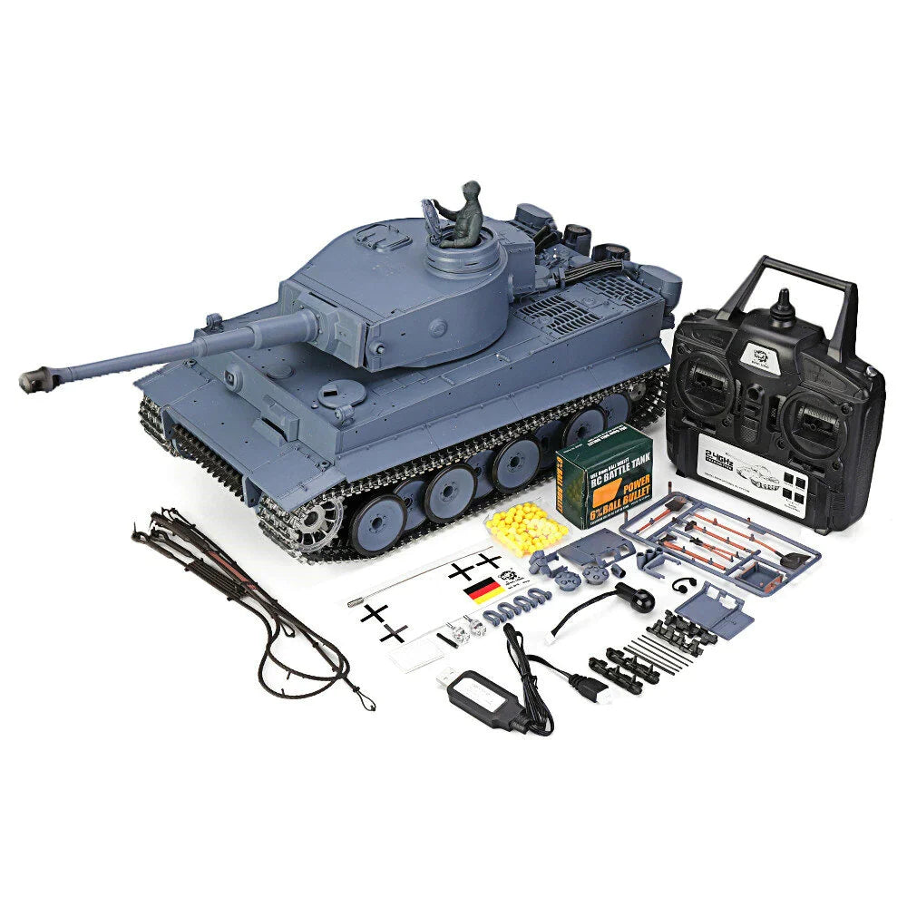 RC Tank Heng Long 3818-1 1/16 Germany Tiger I Metal RC Battle Tank Toys