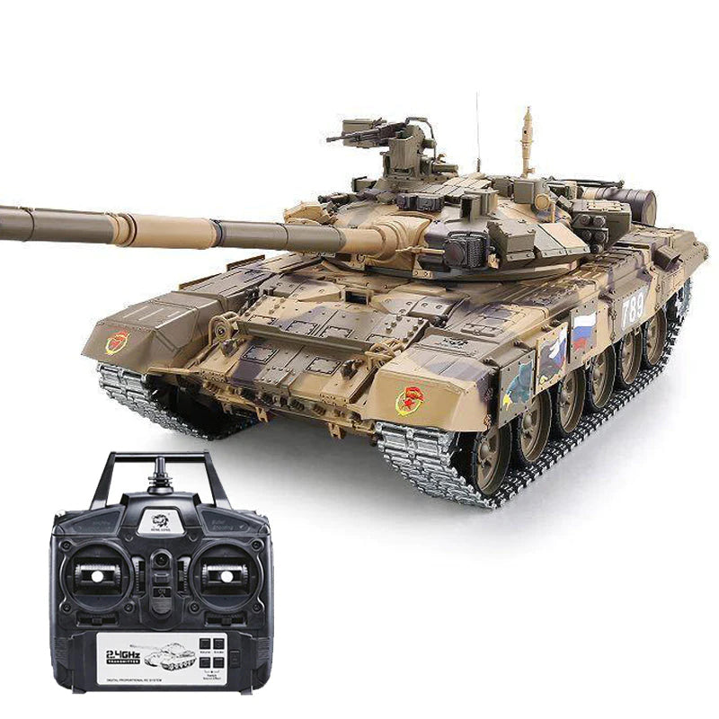 Heng Long RC Tank 3938-1 T90 1/16 Main Battle Tank Spin Turret Upgrade Metal RC Tank toys