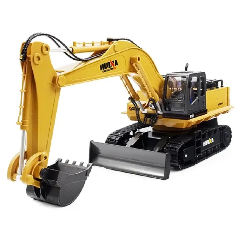 Huina 1510 RC Excavator Bulldozer 2.4G 1:16 11CH 680° Rotating Sound/Light Toy RC Car FUNYAT