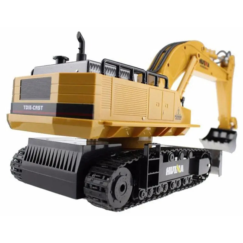 Huina 1510 RC Excavator Bulldozer 2.4G 1:16 11CH 680° Rotating Sound/Light Toy RC Car FUNYAT