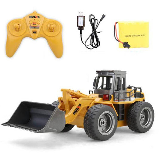 Huina 1520 Metal Excavator Bulldozer Front Loader 6CH 1:18 2.4GHz Engineering RC Car Toy