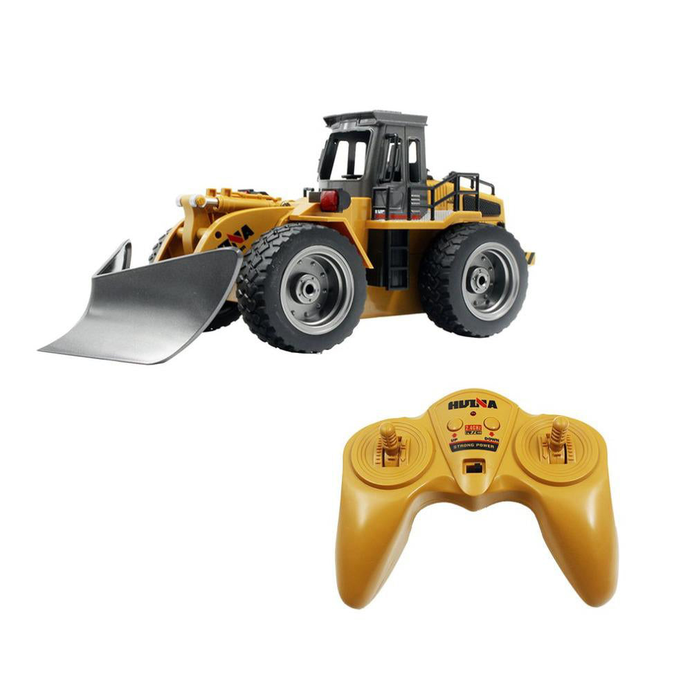 Huina 1586 Alloy Snow Shovel Engineering Excavator Bulldozer 1:18 6CH 2.4G RC Car Toy