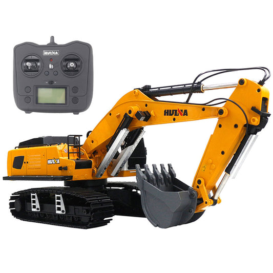 Huina 1599 Excavator 24CH Ultra-Wide Alloy Engineering Vehicle RC Electric 1:14 Excavator Outdoor Toy with Light/Sound