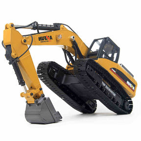 Huina 580 Full Alloy Hydraulic Excavator 2.4GHz 23CH 1:14 RC Off Road Construction Car Toy
