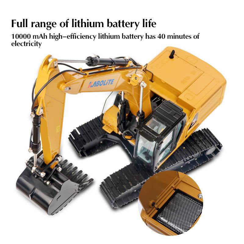 Huina Kabolite 336 Full Alloy Excavator Simulation Hydraulic Excavator HighQuality RC Car Toy