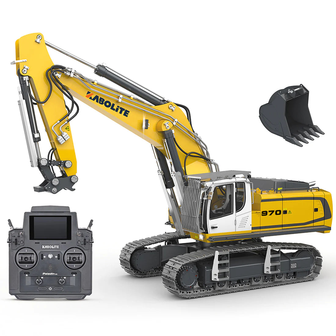 Huina Kabolite 970 Full Alloy Excavator Simulation Hydraulic Excavator RC Car High Quality Toy Gift