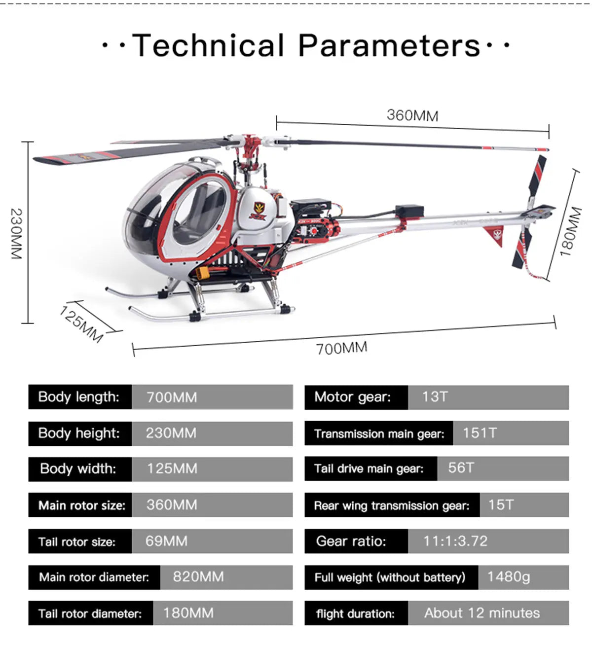 JCZK 300C PRO 12CH Flybarless RC Helicopter GPS H1 Smart Flight RTF ...