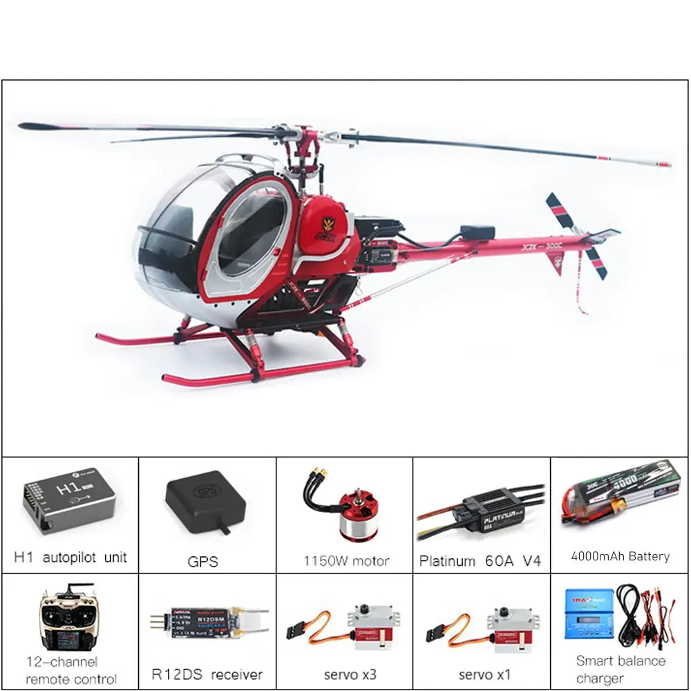 JCZK 300C PRO 12CH Flybarless RC Helicopter GPS H1 Smart Flight