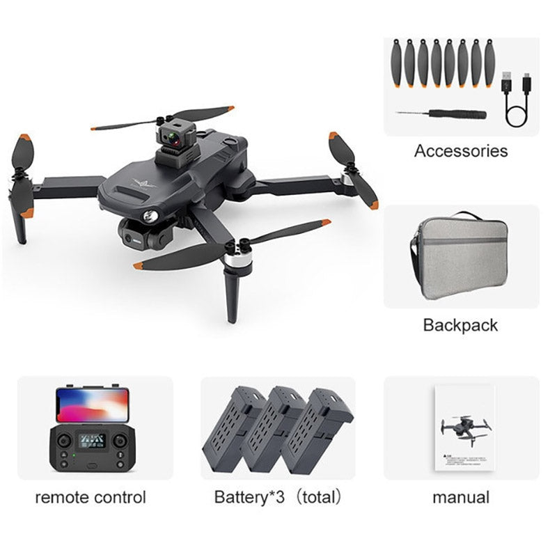 KF106 MAX 3-Axis Gimbal Drone 4K EIS Camera 360° Obstacle Avoidance GPS 5G WIFI Brushless Motor RC Quadcopter