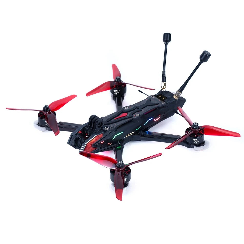 MANTA 5 PRO High Performance DIY 34 LED Drone 6S DJI O3 VTX With GPS DC /Square X Frame For Cinematic/Freestyle FPV Kits