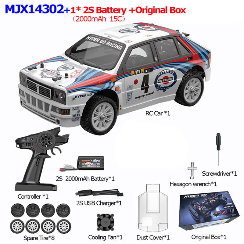 MJX 14301 14302 HYPER GO RC Car 1/14 4WD Brushless Drift Rally Car 2.4G Buggy Metal Chassis Hydraulic Shock Absorber RC Toys