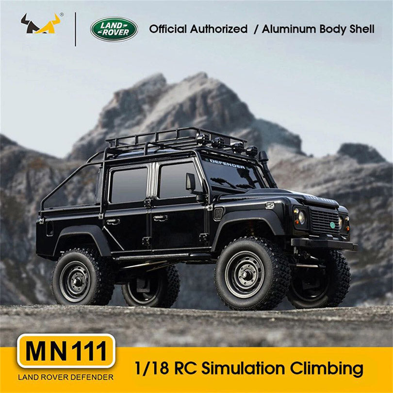 MNRC MN111 4WD RC Car RTR 1/18 LED Light Climbing Rock Crawler Off-Road Truck Portal Axle Alloy Shell Classic Vehicles