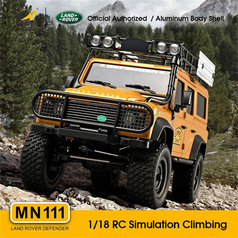 MNRC MN111 4WD RC Car RTR 1/18 LED Light Climbing Rock Crawler Off-Road Truck Portal Axle Alloy Shell Classic Vehicles