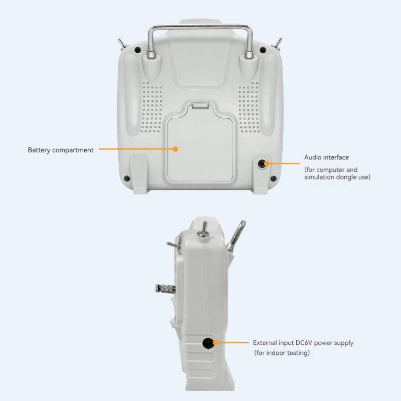 MicroZone MC7 Mini V2 2.4G Controller Transmitter with MC8RE V2 Receiver Radio System for RC Aircraft Drones Multirotor Helicopters