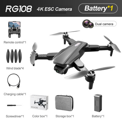 NEW Drone RG108 MAX GPS 4K Dual HD Camera FPV 3Km Aerial Photography Brushless Motor Quadcopter