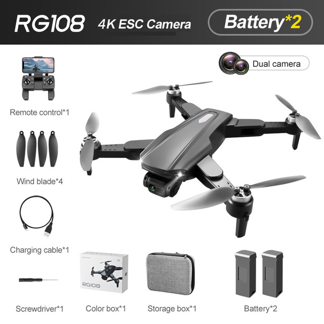 NEW Drone RG108 MAX GPS 4K Dual HD Camera FPV 3Km Aerial Photography Brushless Motor Quadcopter