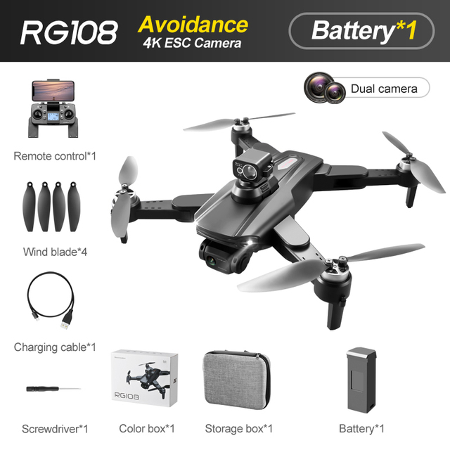 NEW Drone RG108 MAX GPS 4K Dual HD Camera FPV 3Km Aerial Photography Brushless Motor Quadcopter