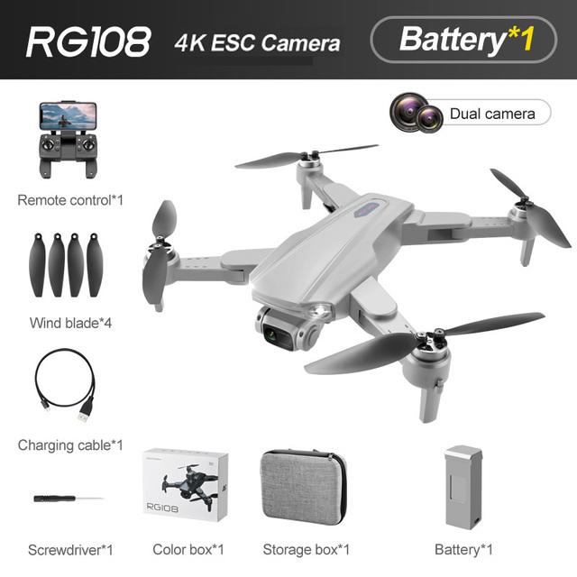 NEW Drone RG108 MAX GPS 4K Dual HD Camera FPV 3Km Aerial Photography Brushless Motor Quadcopter