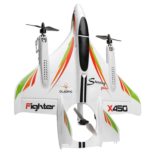 RC Airplane WLtoys X450 2.4G 6CH 3D/6G Brushless Motor Vertical Take-Off LED Light RC Glider Toys