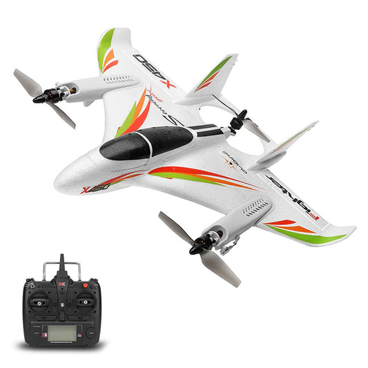 RC Airplane WLtoys X450 2.4G 6CH 3D/6G Brushless Motor Vertical Take-Off LED Light RC Glider Toys