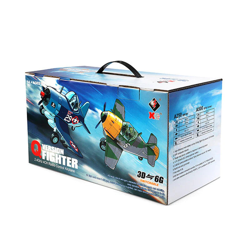 RC Airplane XK A250 2.4G 4Ch 6G/3D Stunt Plane Six Axis RC Fighter Plane Outdoor Toy Gift