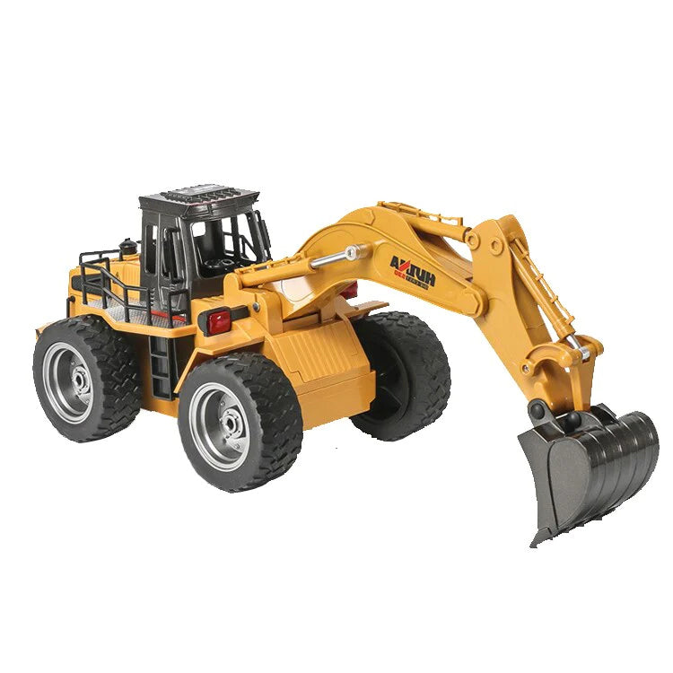 RC Alloy Excavator Huina 1530 6CH 1:18 Wheel Excavator Toy