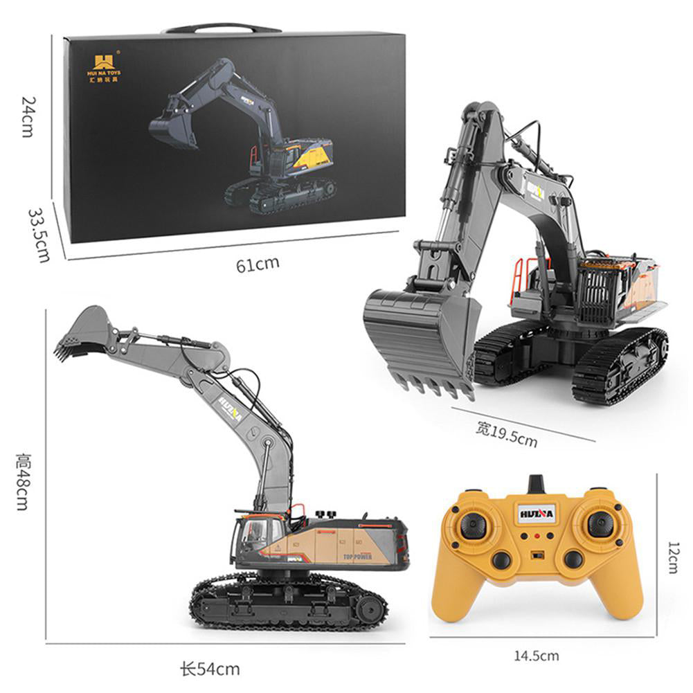 Huina 1592 Alloy Excavator 1:14 22CH RC Car Toys Gift