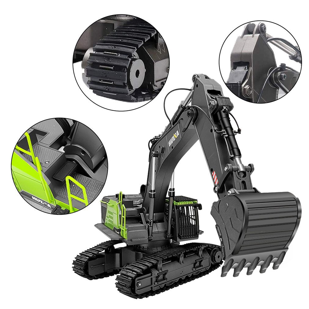 Huina 1593 Alloy Excavator 1:14 22CH 2.4GHz RC Engineering Car Toy