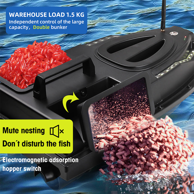 RC Bait Boat V700 GPS 500M Auto Driving Auto Return Hoppers Load 2KG With Steering Light For Fishing Cast Fishing Net