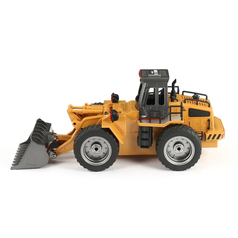 Huina 1520 Metal Excavator Bulldozer Front Loader 6CH 1:18 2.4GHz Engineering RC Car Toy