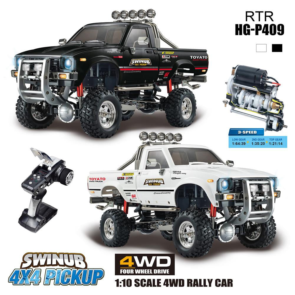 HG P409 1/10 2.4G 4WD RC Car Pickup Truck Climbing off-road Vehicle Toys