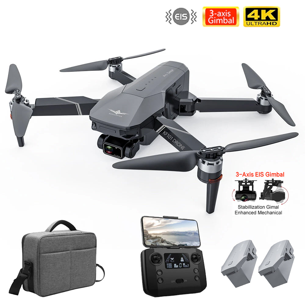 RC Drone KF101 3-Axis EIS Gimbal 1.2KM GPS 5G WiFi 4K HD ESC Camera Brushless Foldable Quadcopter FUNYAT