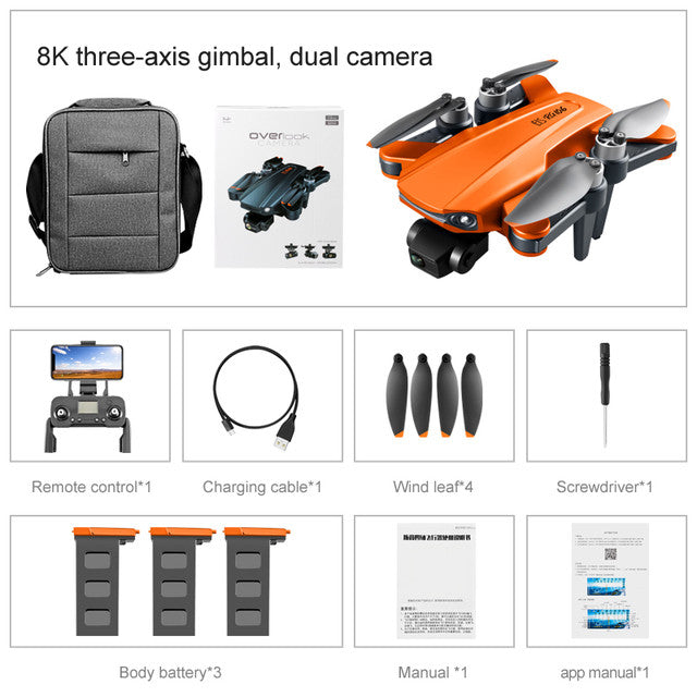 RC Drone RG106 PRO 3-Axis Mechanical Gimbal Obstacle Avoidance 5G WIFI 1KM FPV GPS 8K ESC Camera Brushless Quadcopter