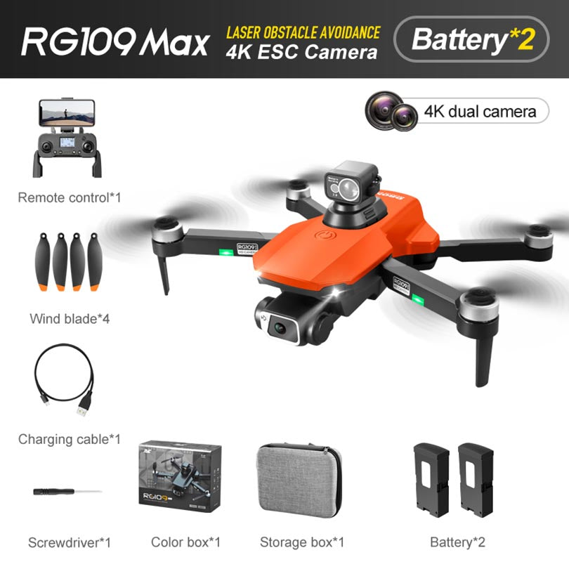 RC Drone RG109 MAX 4K HD Dual Camera GPS 5G WiFi Brushless Motor 360 ° Laser Obstacle Avoidance Quadcopter