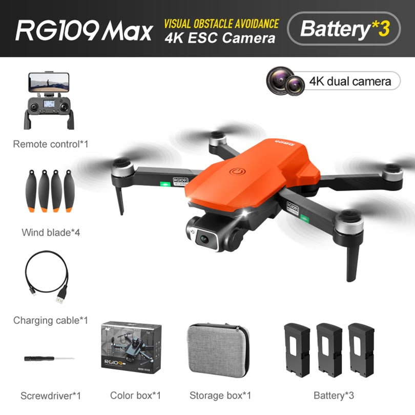 RC Drone RG109 MAX 4K HD Dual Camera GPS 5G WiFi Brushless Motor 360 ° Laser Obstacle Avoidance Quadcopter