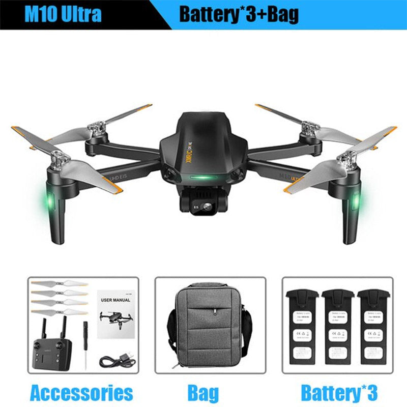 RC Drone XMR/C M10 Ultra 4K 3-Axis EIS Gimbal 360° Obstacle Avoidance 5G WIFI GPS 5KM FPV Brushless Foldable Quadcopter