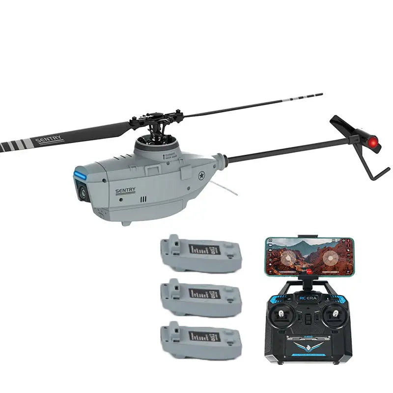 RCERA C127 RC Helicopter 2.4G 4CH 6-Axis Gyro Altitude Hold Optical Flow Localization Flybarless RTF Sentry Helicopter FUNYAT