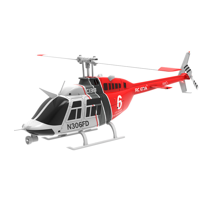 RC ERA C138 Remote Controlled Helicopter 1/33 Scale 6-Channel 2.4G Simulation RC Bell 206 Model Aircraft Perfect Children's Toy RTF