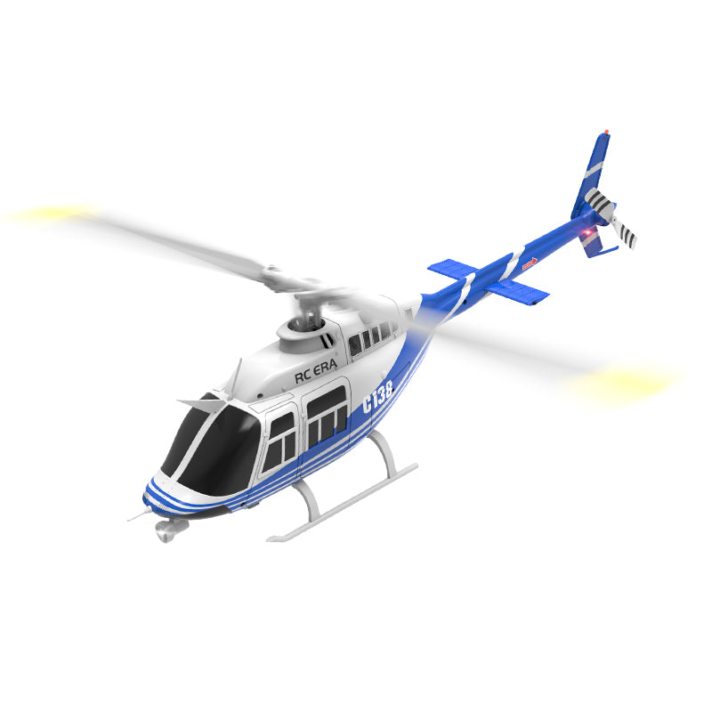 RC ERA C138 Remote Controlled Helicopter 1/33 Scale 6-Channel 2.4G Simulation RC Bell 206 Model Aircraft Perfect Children's Toy RTF